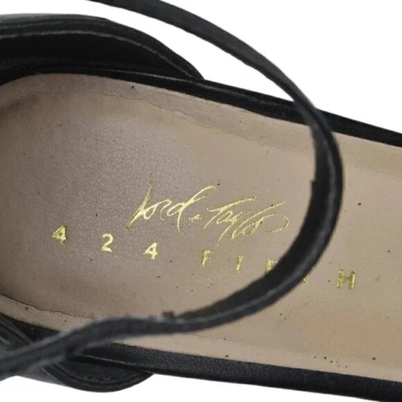 Lord and Taylor 424  Fifth Chandra Leather Sandals Animal Print Women’s Size 7.5 - Picture 10 of 13